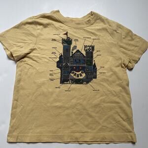 Hanna Andersson Yellow Castle Graphic T Shirt